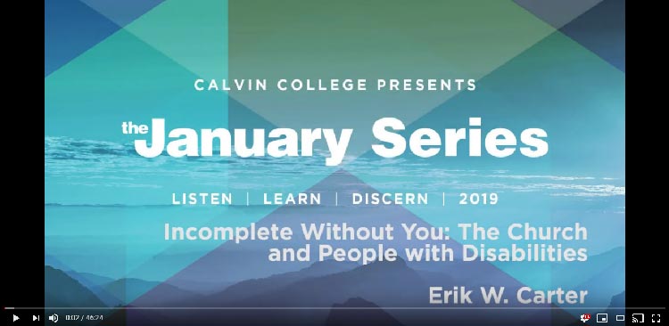 Erik W. Carter - Incomplete Without You: The Church and People with Disabilities